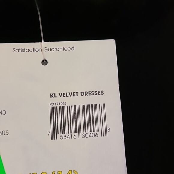 Vtg 90s Y2K Kathie Lee Black Velvet 3/4 Sleeve Maxi Faux Fur Collar Goth Large - Picture 3 of 8